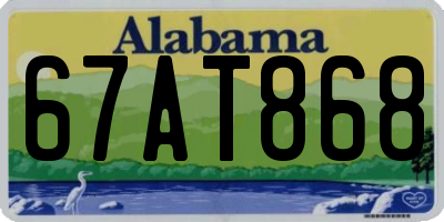 AL license plate 67AT868