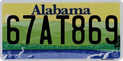 AL license plate 67AT869