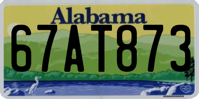 AL license plate 67AT873