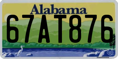 AL license plate 67AT876