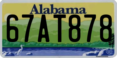 AL license plate 67AT878