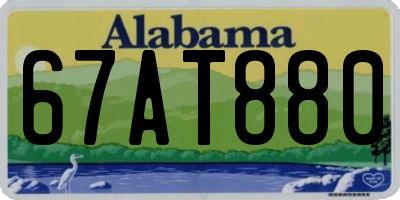 AL license plate 67AT880