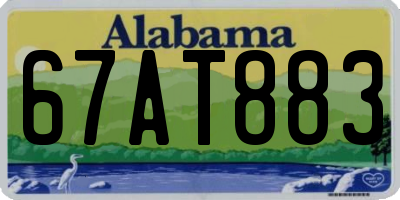 AL license plate 67AT883