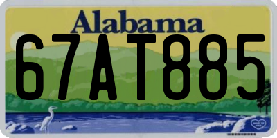 AL license plate 67AT885