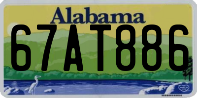 AL license plate 67AT886
