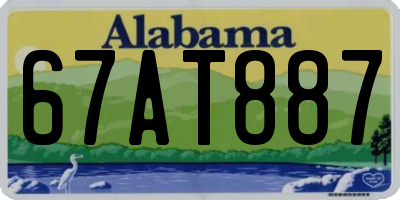 AL license plate 67AT887