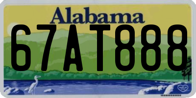 AL license plate 67AT888