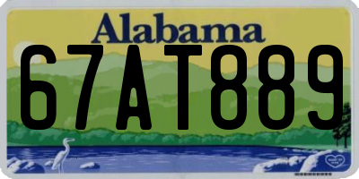 AL license plate 67AT889