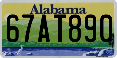 AL license plate 67AT890