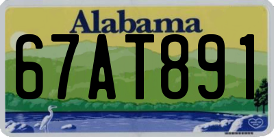 AL license plate 67AT891