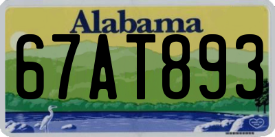 AL license plate 67AT893