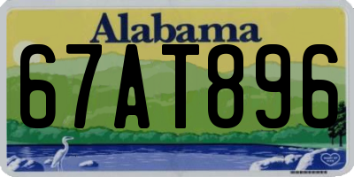 AL license plate 67AT896