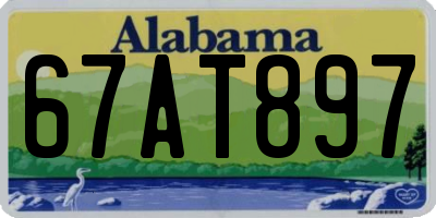 AL license plate 67AT897