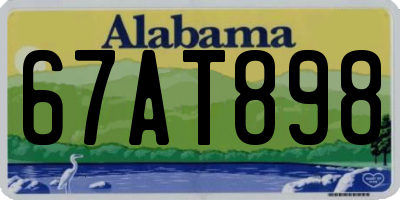 AL license plate 67AT898