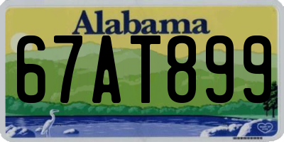 AL license plate 67AT899