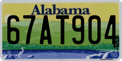 AL license plate 67AT904