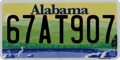 AL license plate 67AT907