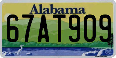 AL license plate 67AT909