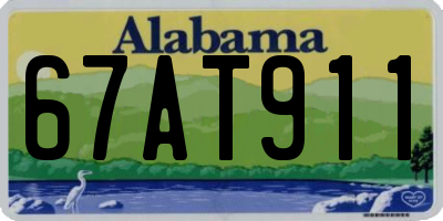 AL license plate 67AT911