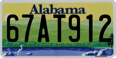 AL license plate 67AT912
