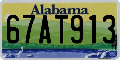 AL license plate 67AT913