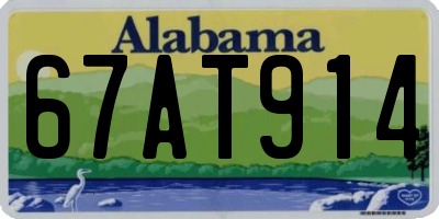 AL license plate 67AT914