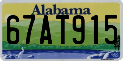 AL license plate 67AT915