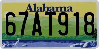 AL license plate 67AT918
