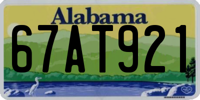 AL license plate 67AT921