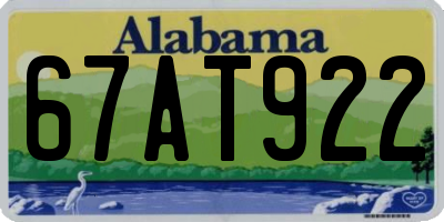 AL license plate 67AT922