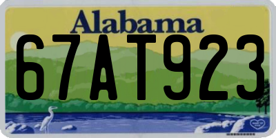 AL license plate 67AT923