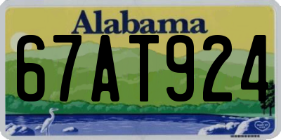 AL license plate 67AT924