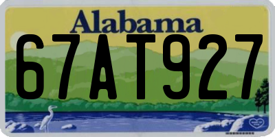 AL license plate 67AT927