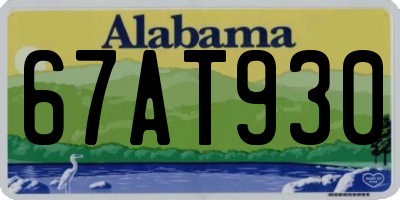 AL license plate 67AT930