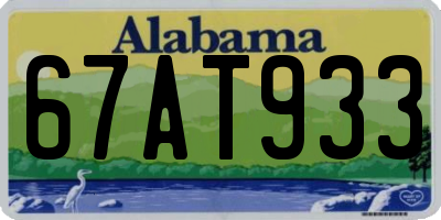 AL license plate 67AT933