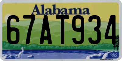 AL license plate 67AT934