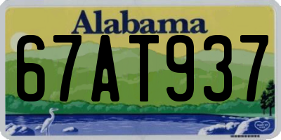 AL license plate 67AT937