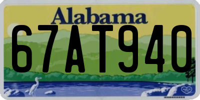 AL license plate 67AT940