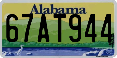 AL license plate 67AT944