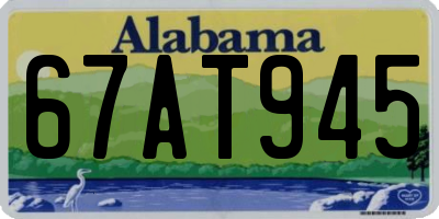 AL license plate 67AT945