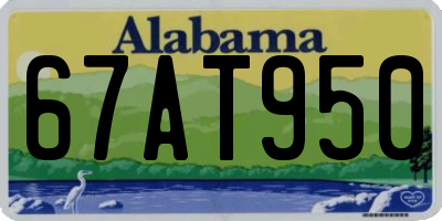 AL license plate 67AT950