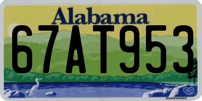 AL license plate 67AT953