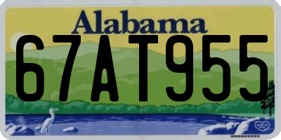 AL license plate 67AT955