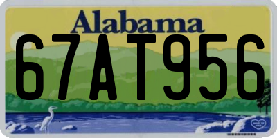 AL license plate 67AT956