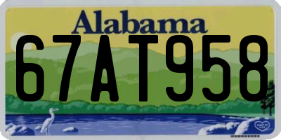 AL license plate 67AT958