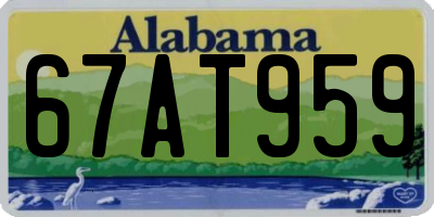 AL license plate 67AT959