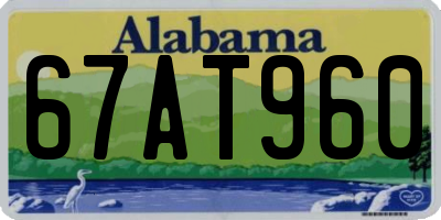 AL license plate 67AT960