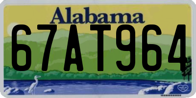 AL license plate 67AT964