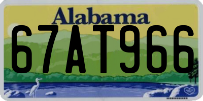 AL license plate 67AT966