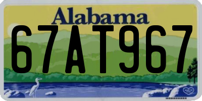 AL license plate 67AT967